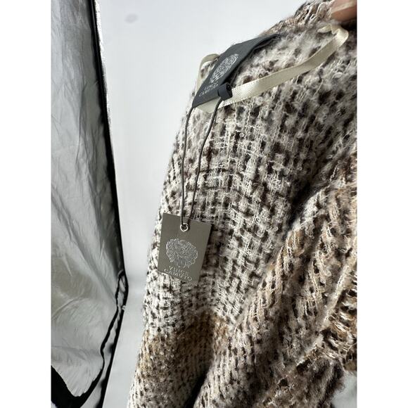 NEW Vince Camuto Women One Size Hooded Open Cardigan Poncho Cape Sweater 5-1k - Picture 4 of 7